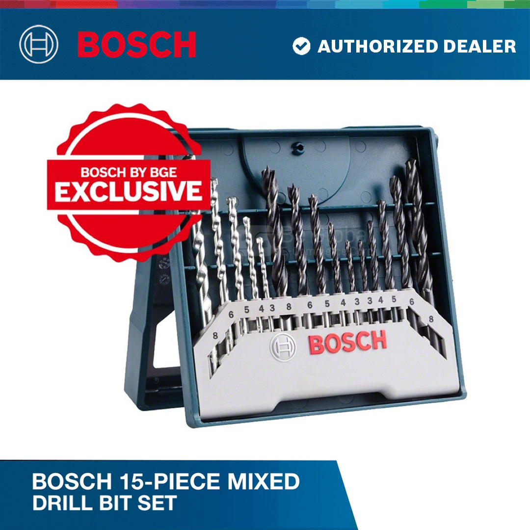Bosch 15-piece mixed drill bit set