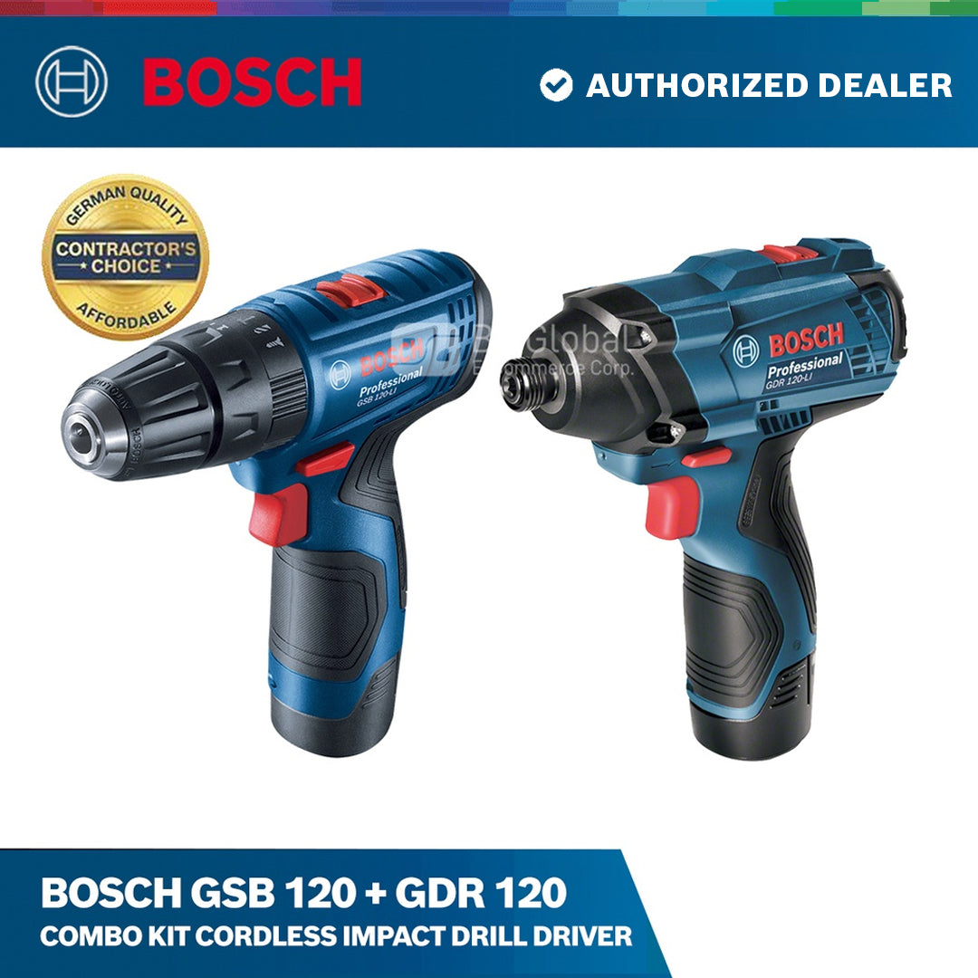 Bosch GSB 120 + GDR 120 Combo Kit Cordless Impact Drill Driver