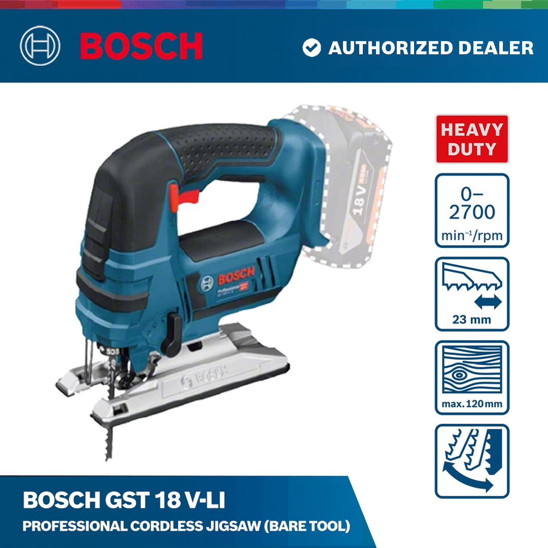 Bosch GST 18 V-Li Professional Cordless Jigsaw (Bare Tool)