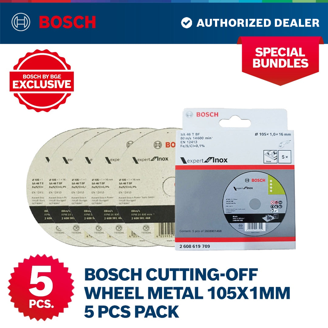 Bosch Cutting Disc Inox 105x1mm 5pcs Pack