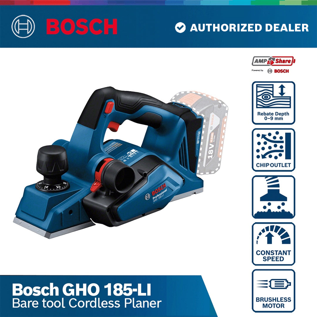 Bosch GHO 185-LI Bare tool Cordless Planer