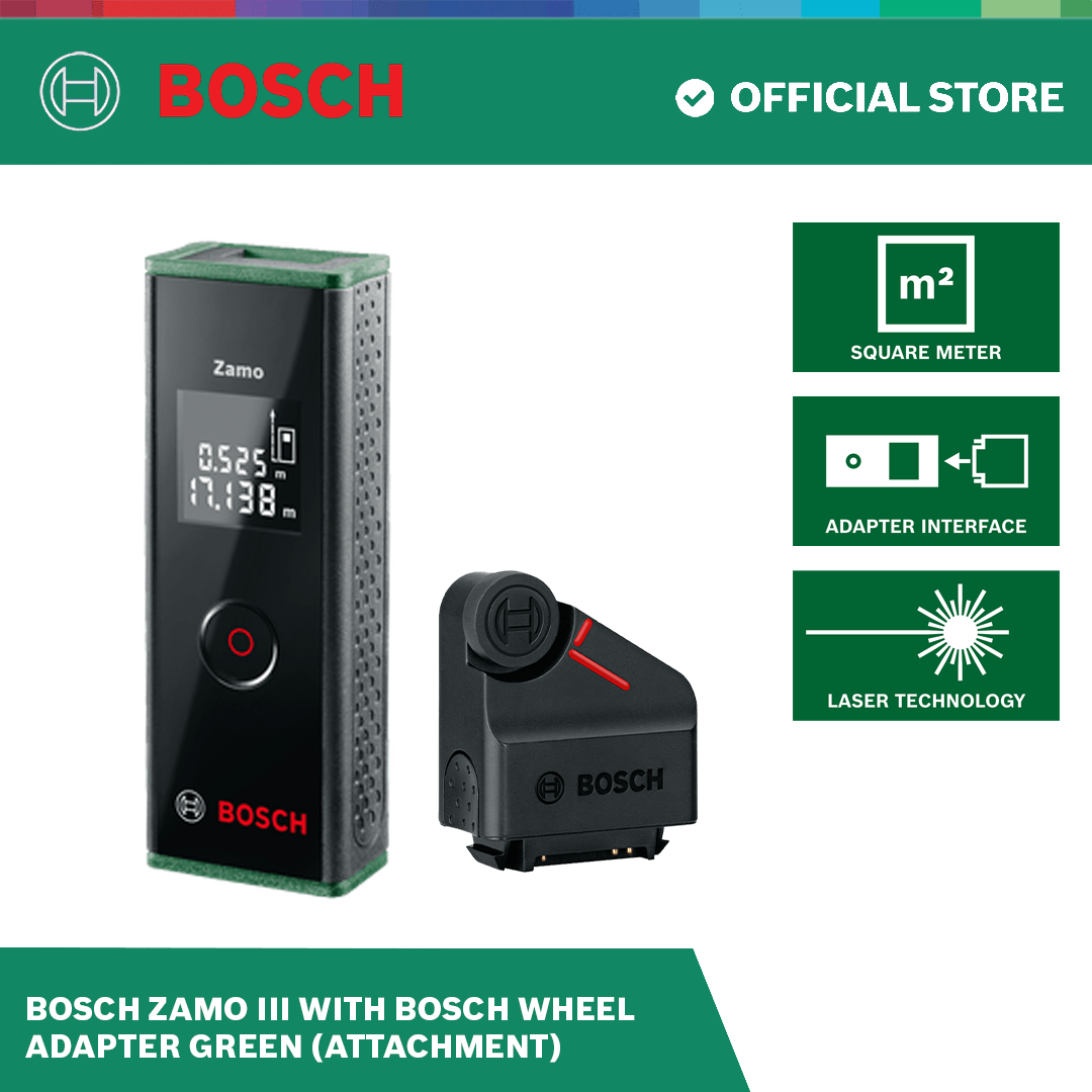 Bosch Zamo III with Wheel Adapter Green (attachment)