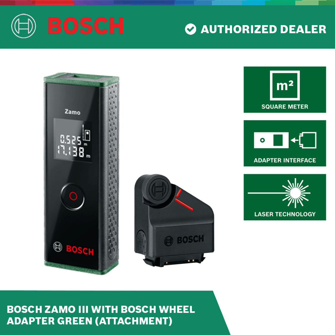 Bosch Zamo III with Wheel Adapter Green (attachment)