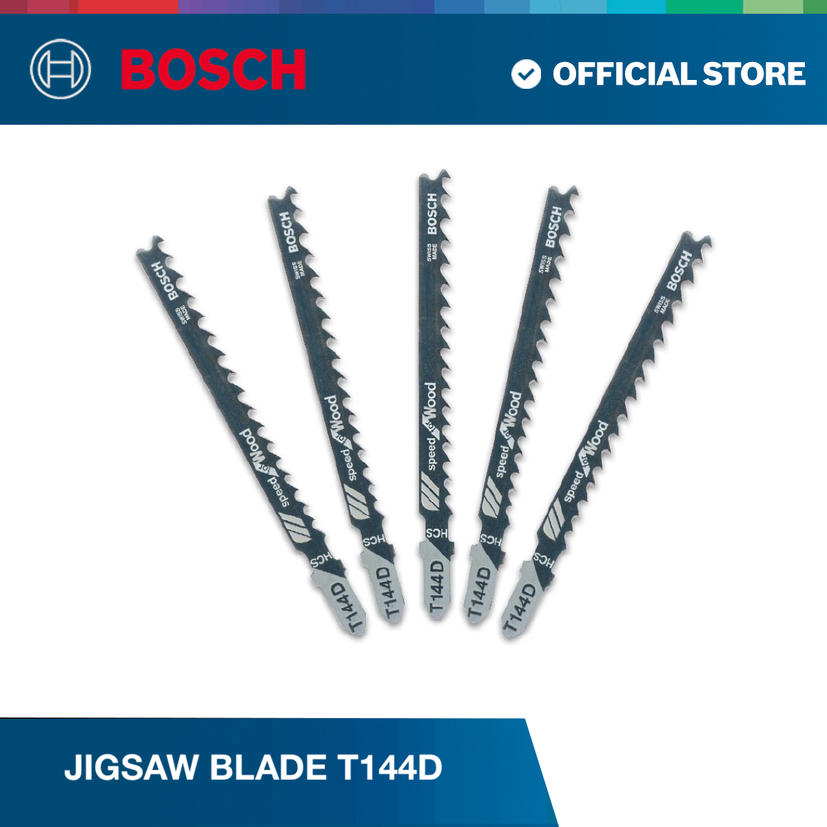 Bosch Jigsaw Blade T144D 5pcs per pack Bosch By BGE