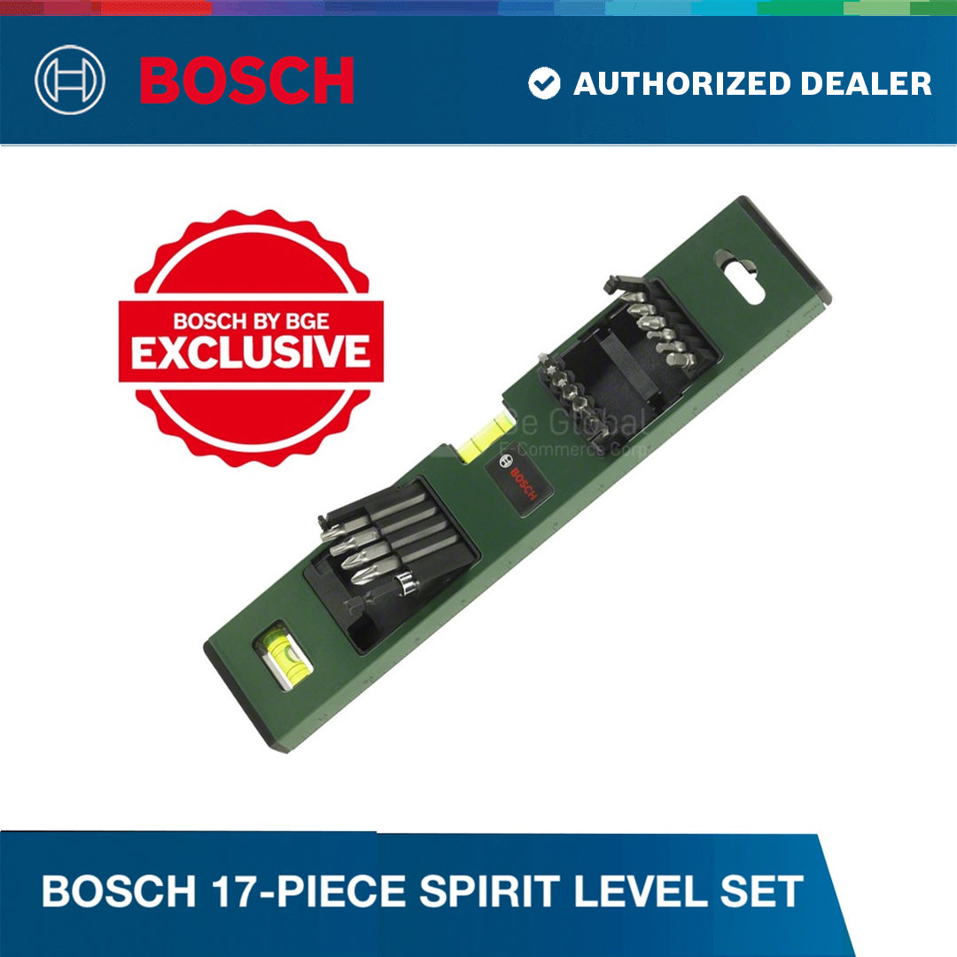 Bosch 17-piece spirit level set