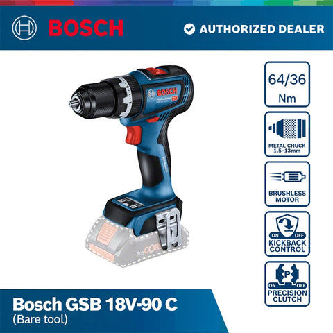 Bosch GSB 18V-90 C (Bare tool) Impact Drill - Power Tool / Home Improvement