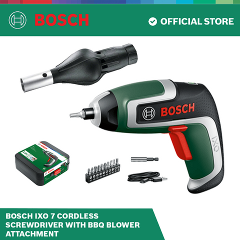 Bosch IXO Cordless Screwdriver with BBQ Blower attachment