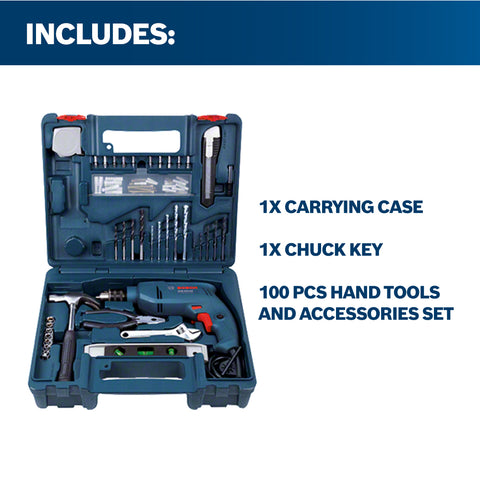 Bosch gsb 500w 500 deals re tool set