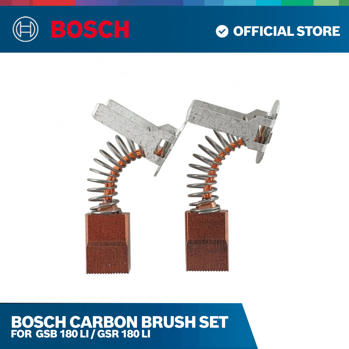 Bosch Carbon Brush Set for GSB 180 LI / GSR 180 LI