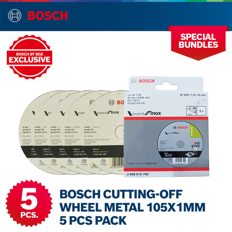 Bosch Cutting Disc Inox 105x1mm 5pcs Pack