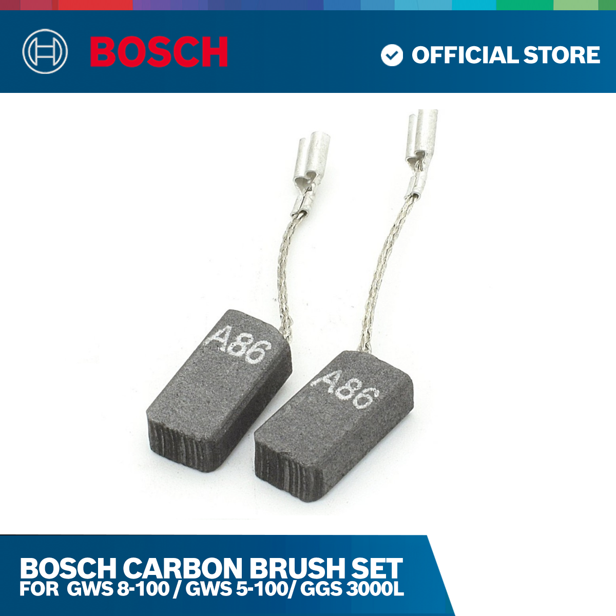 Bosch Carbon Brush Set for GWS 8-100 / GWS 5-100/ GGS 3000L