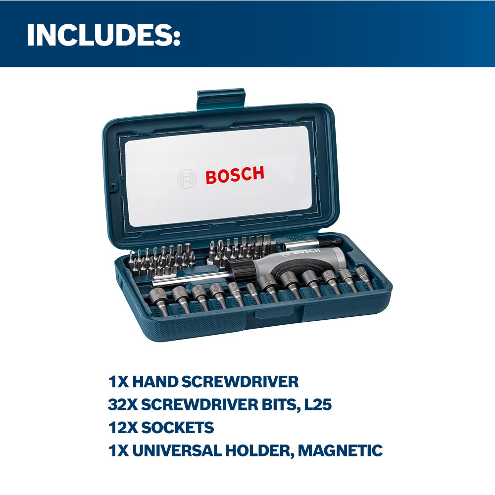 Bosch 46-piece Bosch screwdriver Set – Bosch By BGE