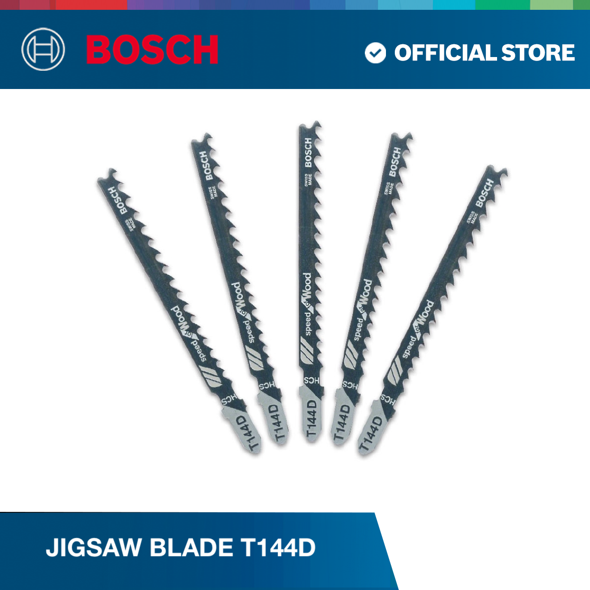 Bosch Jigsaw Blade T144D (5pcs per pack)