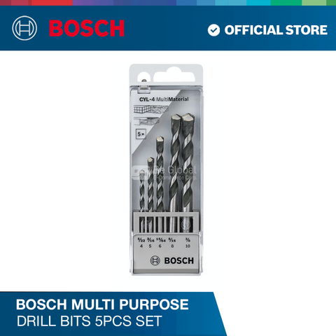 Bosch Multi Purpose Drill Bits - 5pcs set