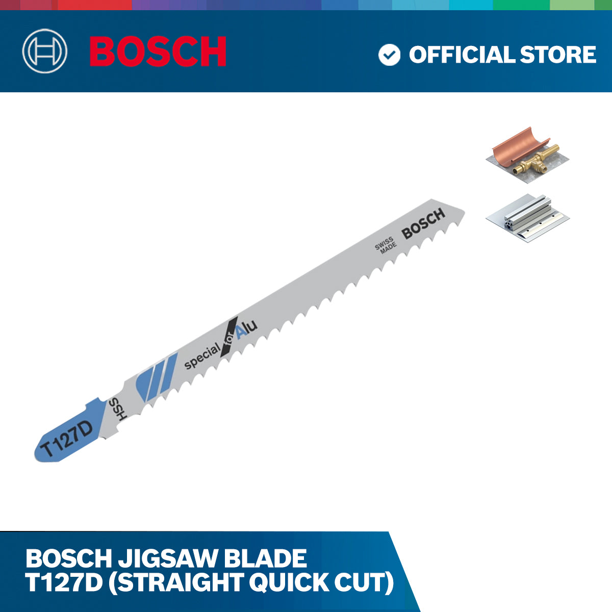 Bosch Jigsaw Blade T127D (straight quick cut)