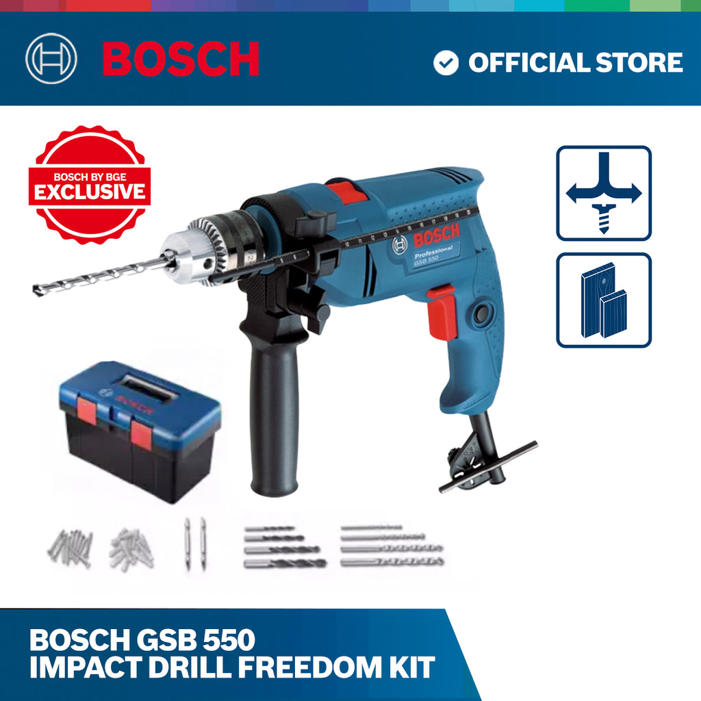 Bosch GSB 550 Impact Drill Freedom Kit – Bosch By BGE