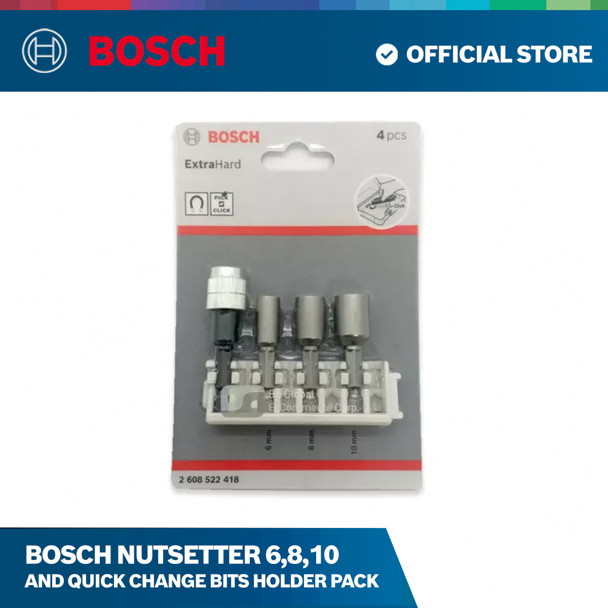 Bosch Nutsetter 6,8,10 and quick change bits holder pack