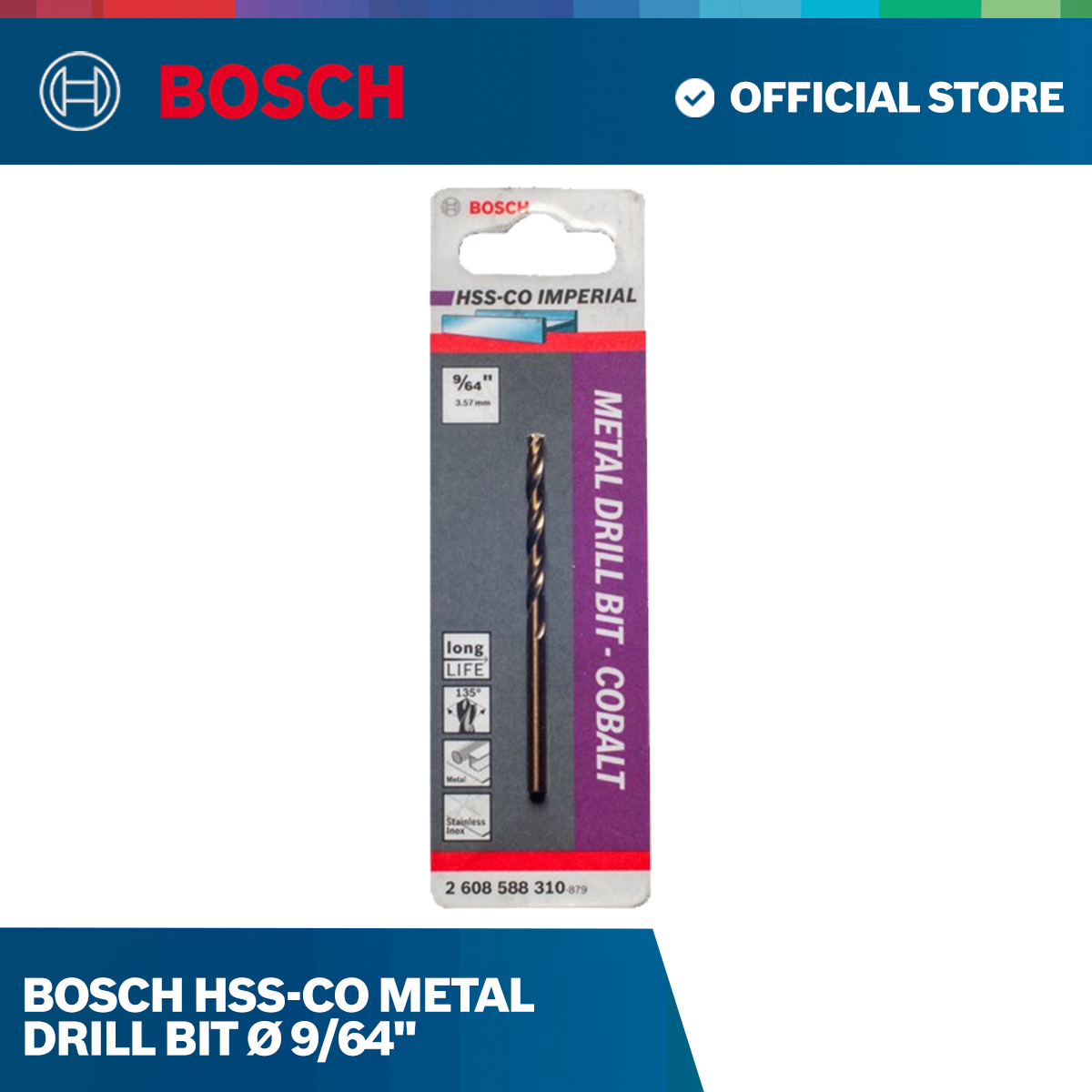 Bosch HSS-Co metal drill bit Ø 9/64"