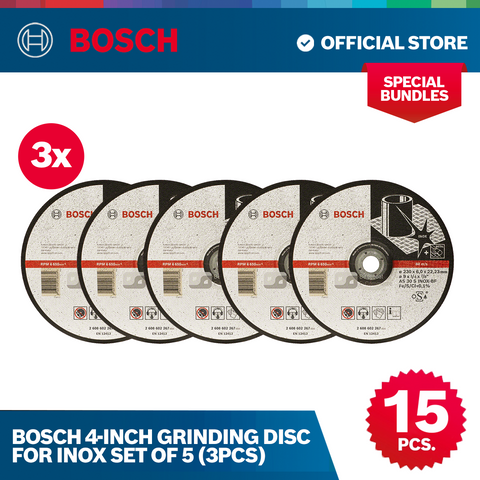 Bosch 4-inch Grinding Disc for INOX Set of 15 pcs