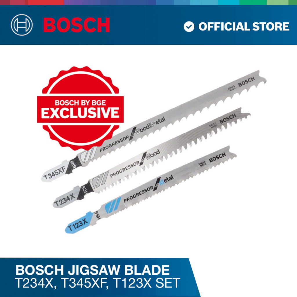Bosch Jigsaw Blade T234X, T345XF, T123X set Bosch By BGE