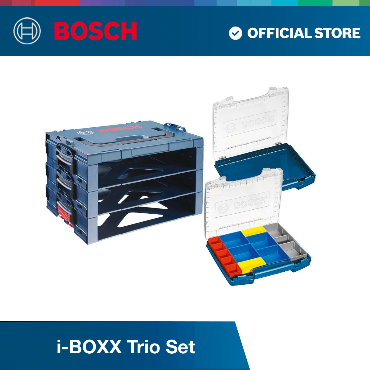 Bosch i-BOXX trio set (i-BOXX 53, i-BOXX 53 set 12 and i-BOXX Shelf 3pc)