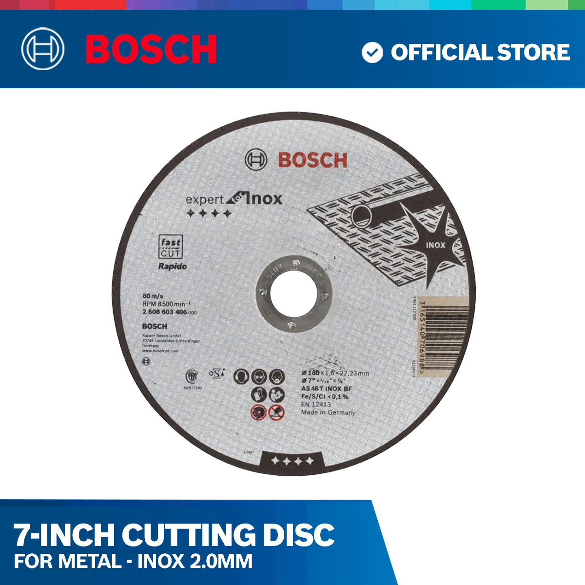 7-inch Cutting Disc for Metal - INOX 2.0mm