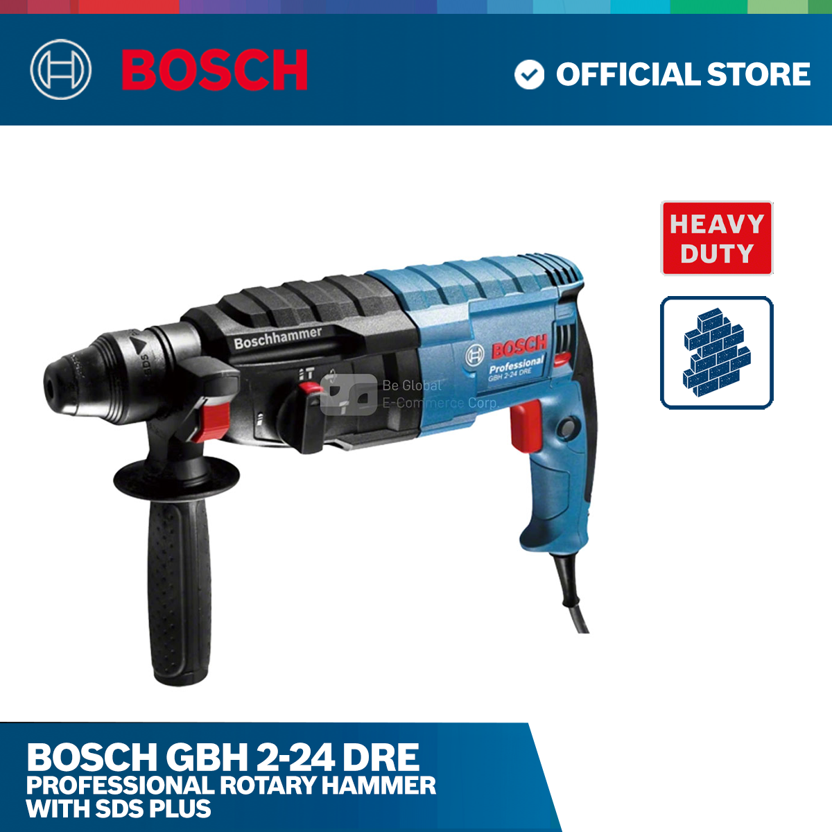 Bosch GBH 2-24 DRE Professional Rotary Hammer with SDS Plus