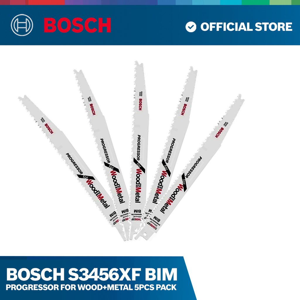 Bosch S3456XF BIM Progressor for Wood+Metal 5pcs pack – Bosch By BGE