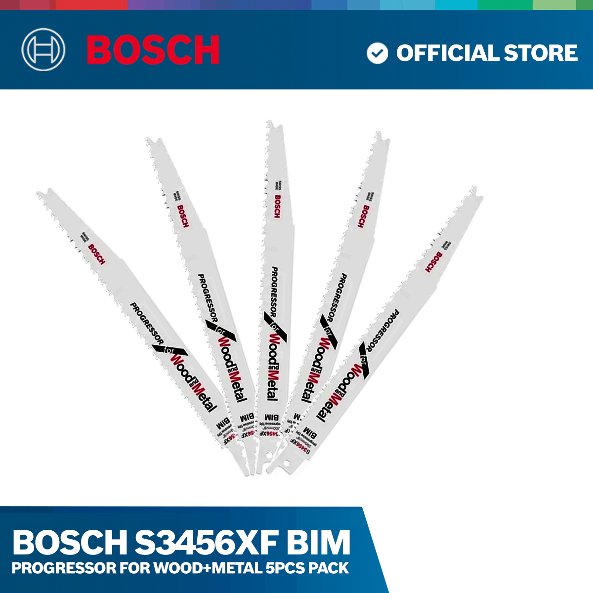 Bosch S3456XF BIM Progressor for Wood+Metal 5pcs pack