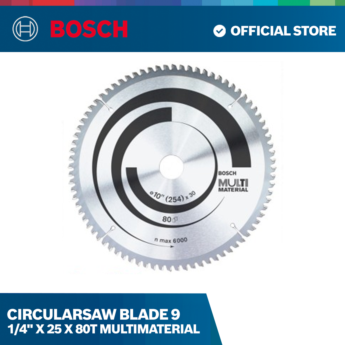 Circularsaw Blade 9 1/4" x 25 x 80T Multimaterial