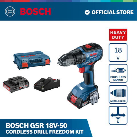 Bosch GSR 18V-50 Cordless Drill Freedom kit