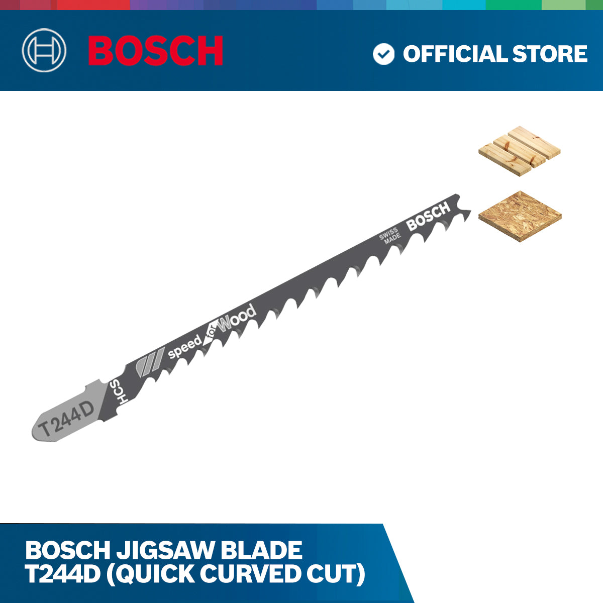 Bosch Jigsaw Blade T244D (quick curved cut)