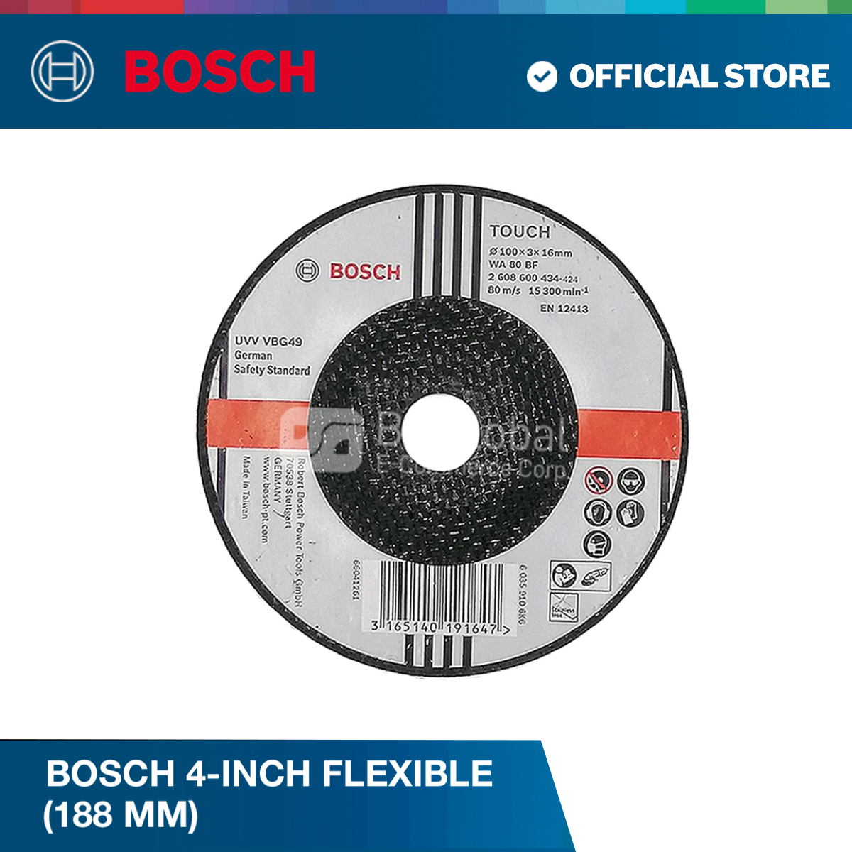 Bosch 4-inch Flexible Grinding Disc for INOX